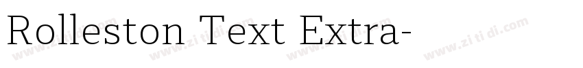 Rolleston Text Extra字体转换